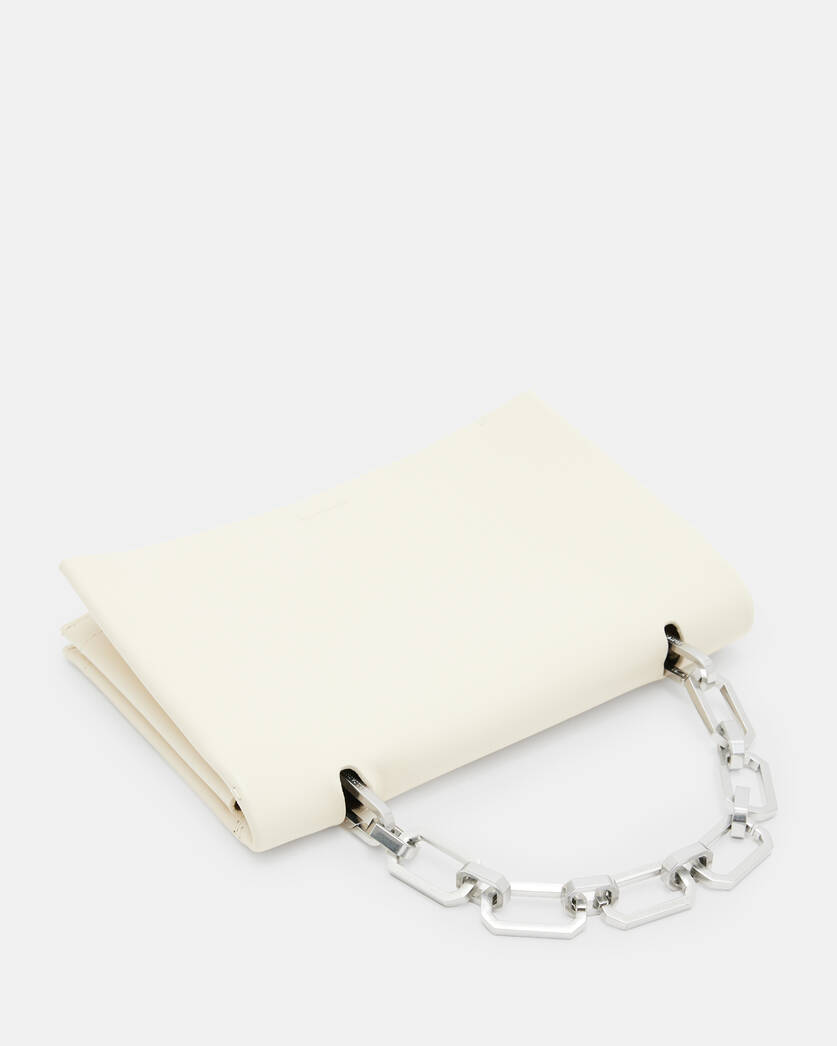 Yua Leather Removable Chain Clutch Bag  large image number 6