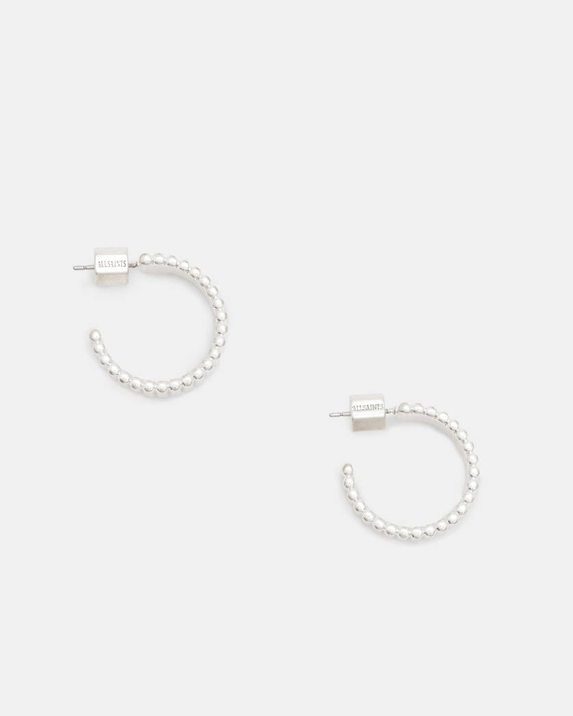 Darcy Chunky Silver Tone Hoop Earrings  large image number 1