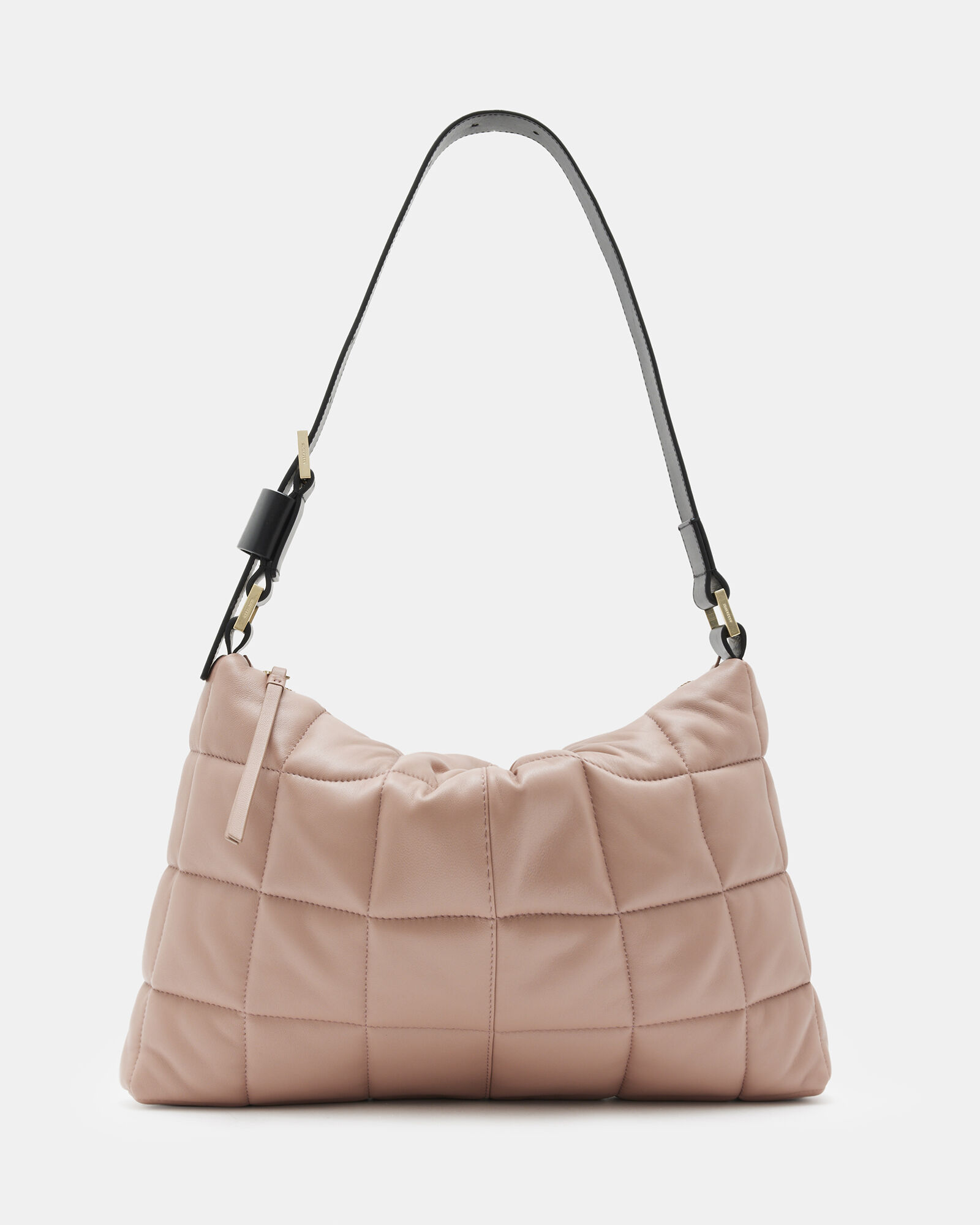 Edbury Quilted Leather Shoulder Bag TERRACOTTA PINK ALLSAINTS US