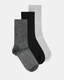 Metallic Ribbed Socks 3 Pack  large image number 1