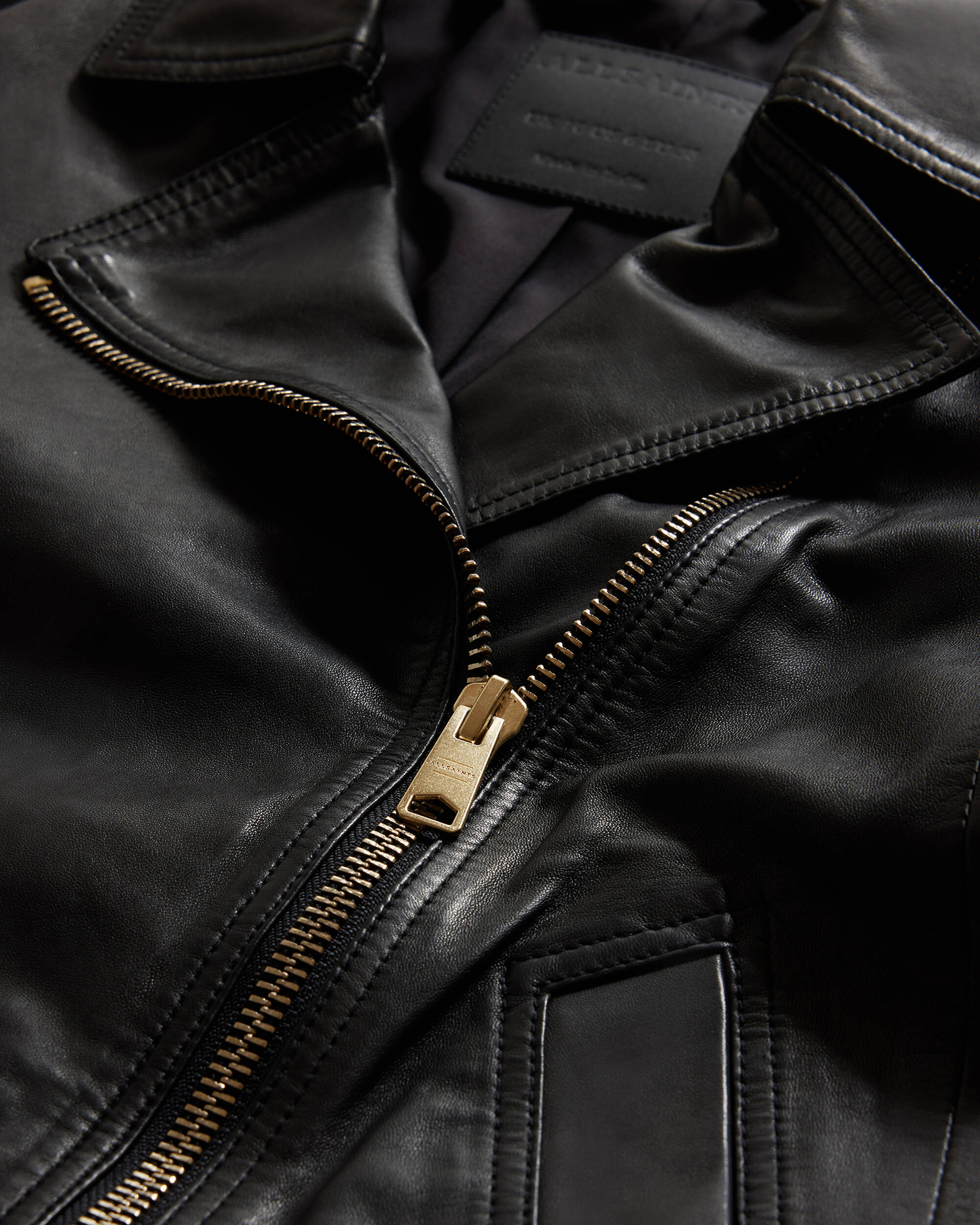 Vela Asymmetric Zip Leather Biker Jacket  large image number 8
