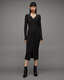 Chara Ribbed Bodycon V-Neck Midi Dress  large image number 3