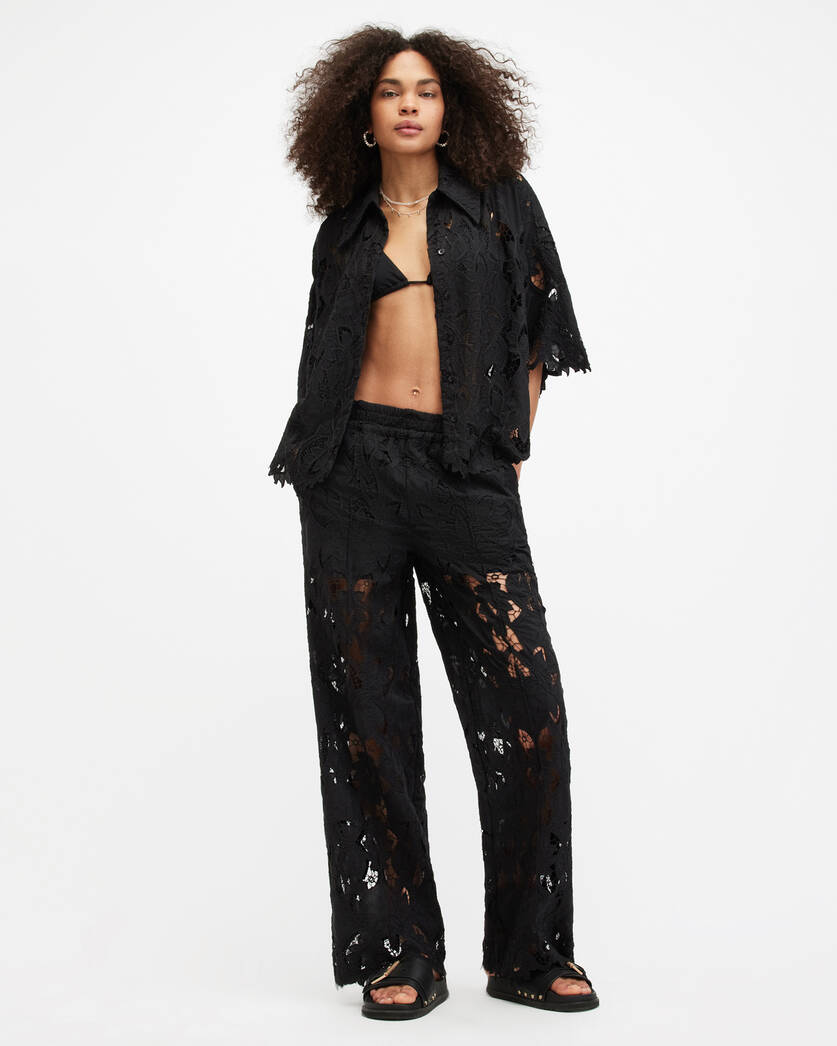 Charli Embroidered Straight Fit Pants  large image number 1