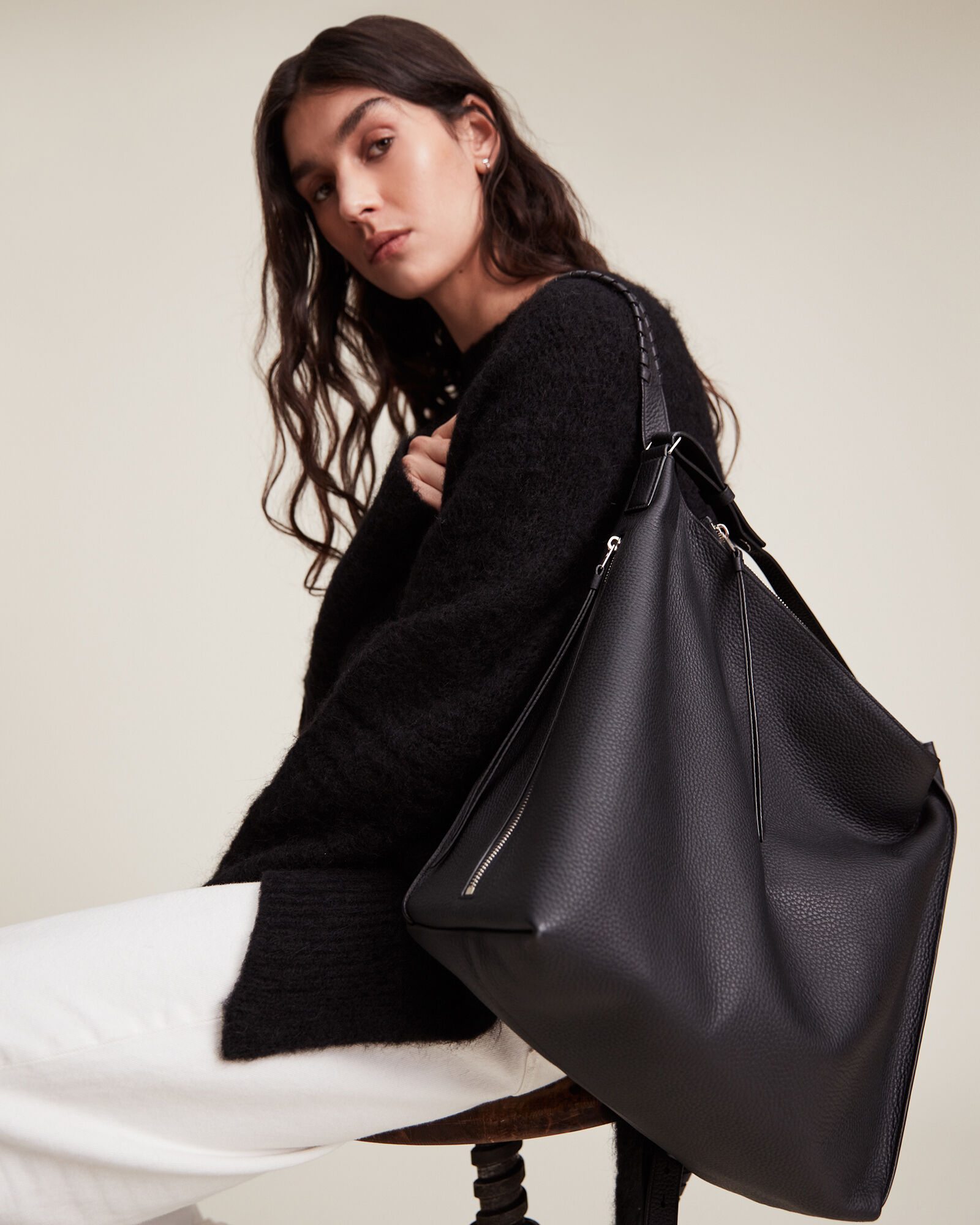 Kita Leather Backpack Black ALLSAINTS US