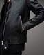 Regis Contrast Stitched Leather Jacket  large image number 8