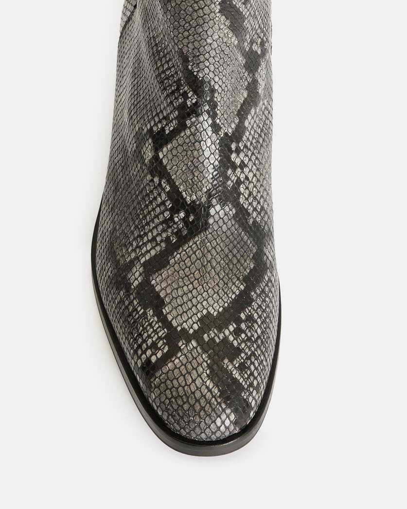 Bonham Snakeskin Effect Leather Boots  large image number 3