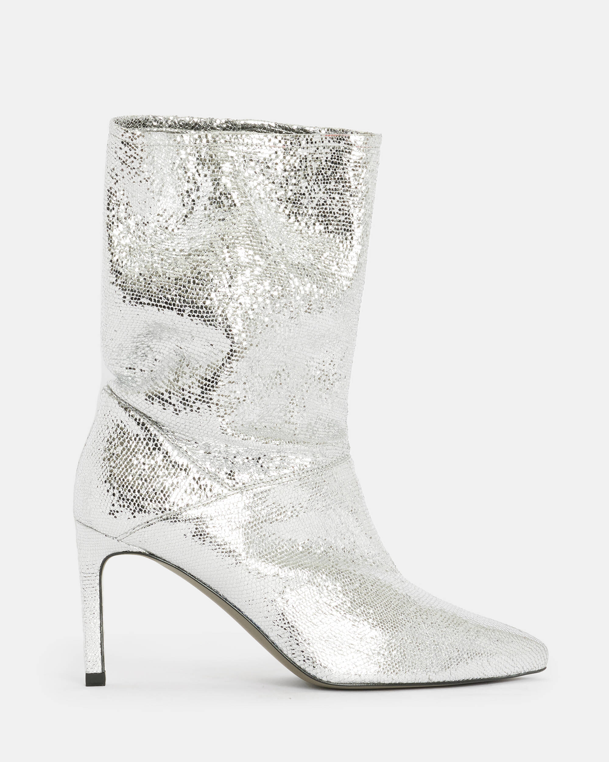 Orlana Heeled Shimmer Leather Boots