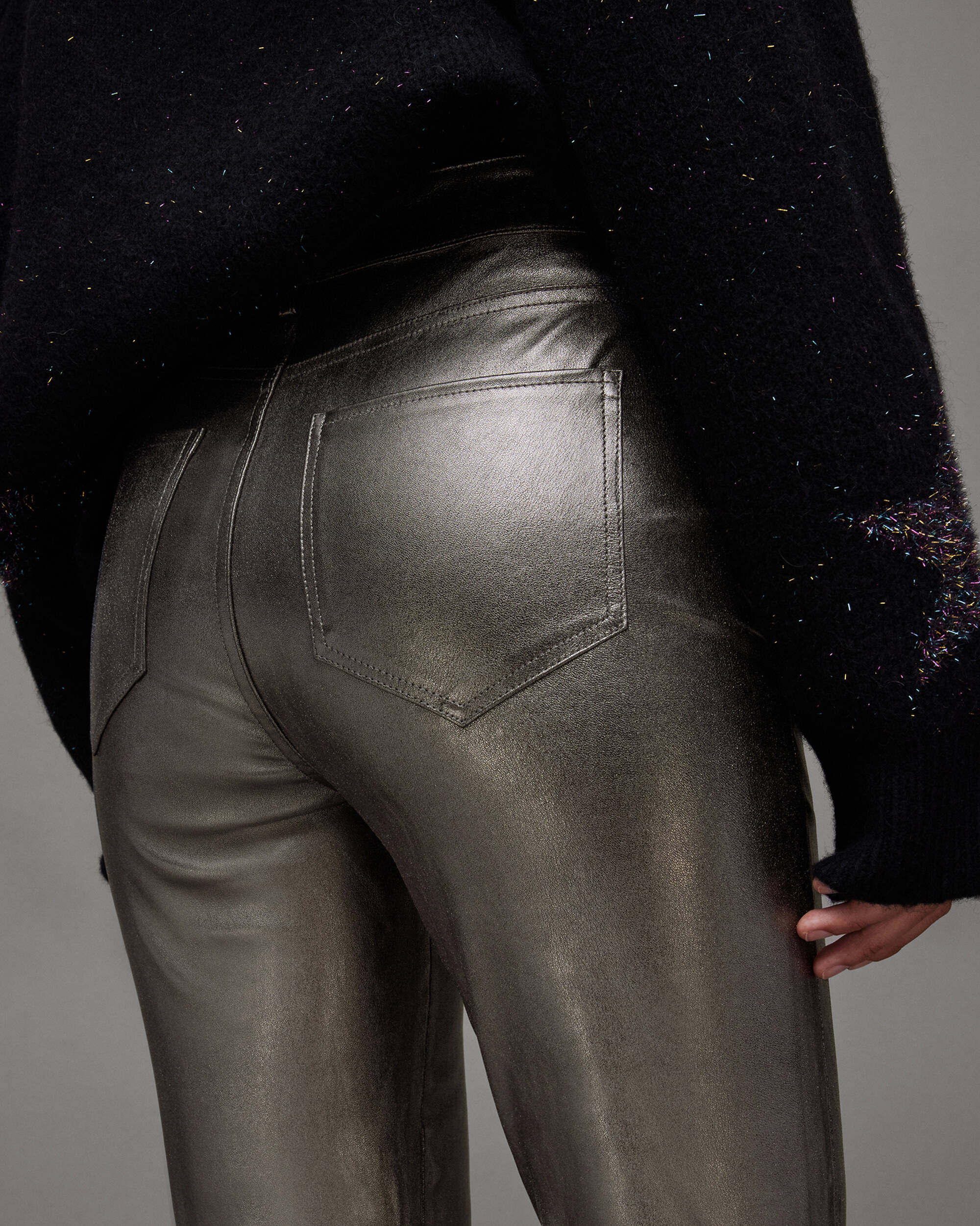Ina Leather Metallic Pants  large image number 5