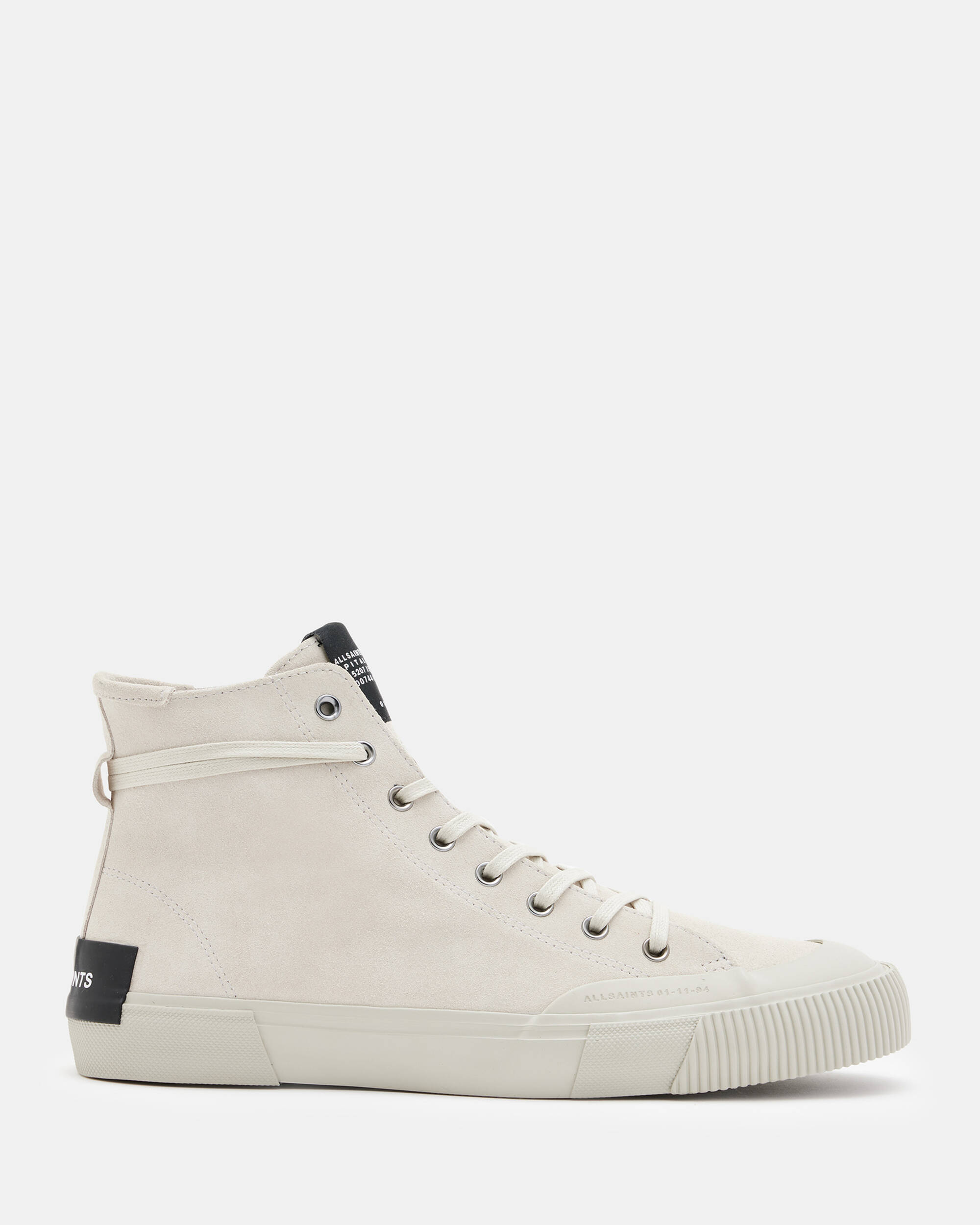 Dumont Suede High Top Sneakers Chalk White | ALLSAINTS US