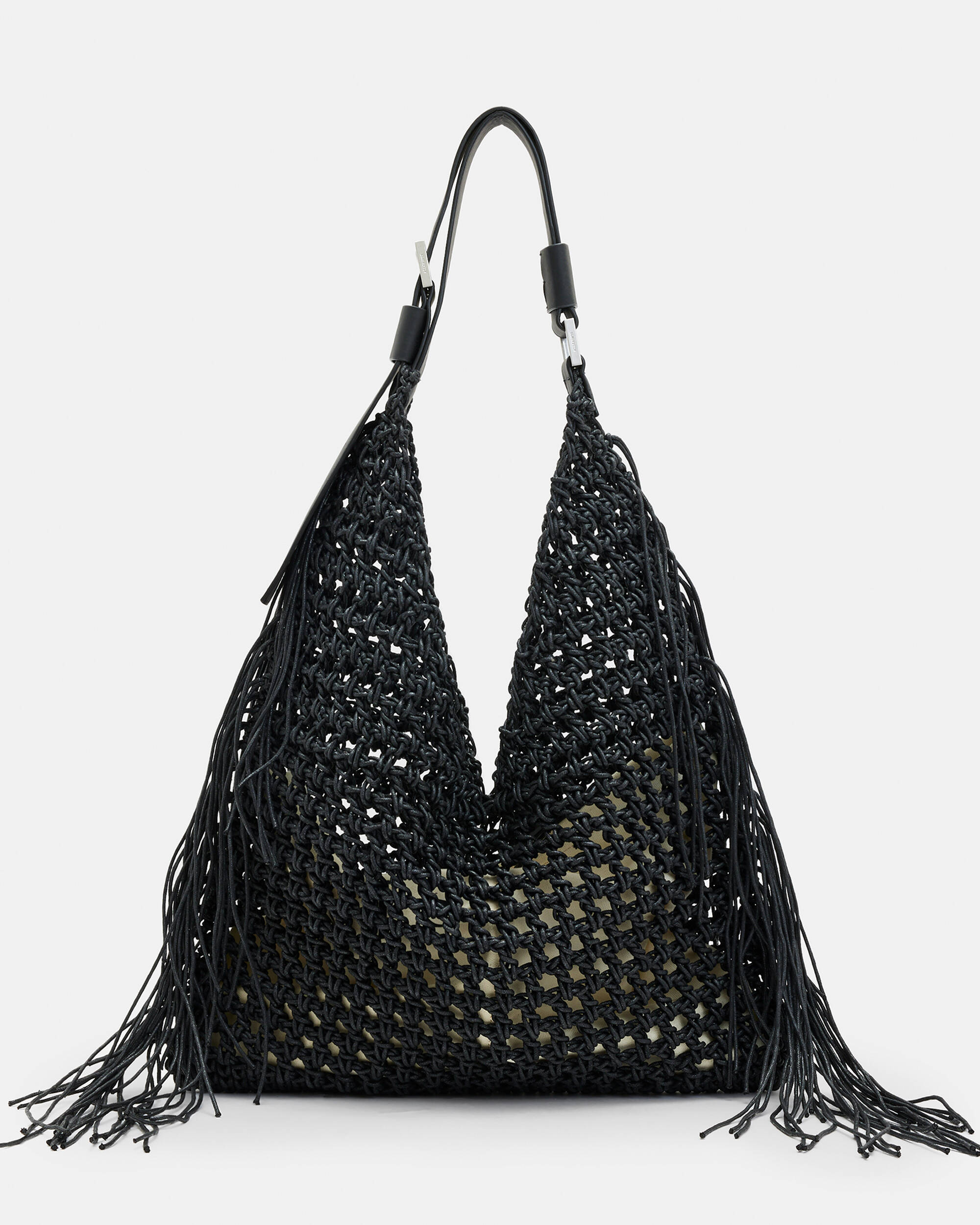 Sabine Crochet Bag Black | ALLSAINTS US