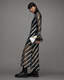 Juela Mesh Striped Sequin Midi Dress  large image number 4