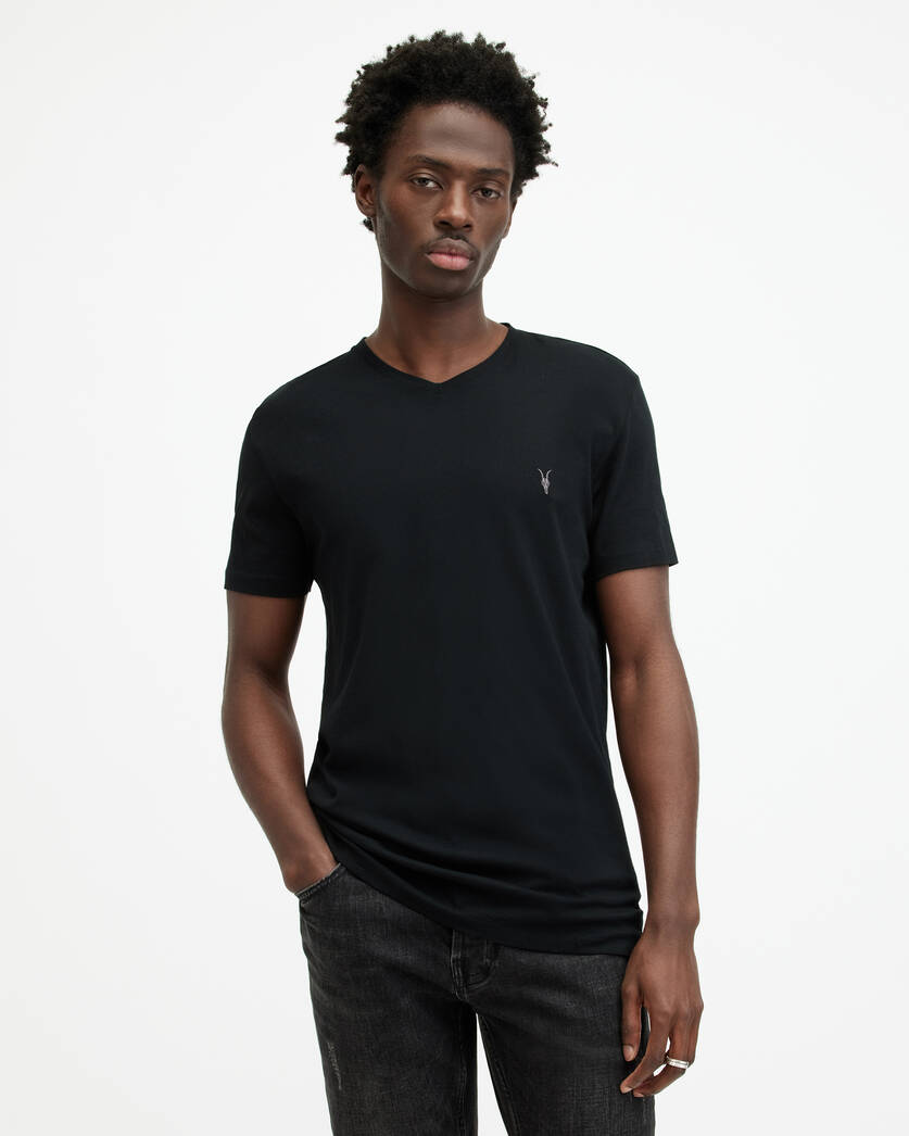Slim Fit T-shirt - Black - Men