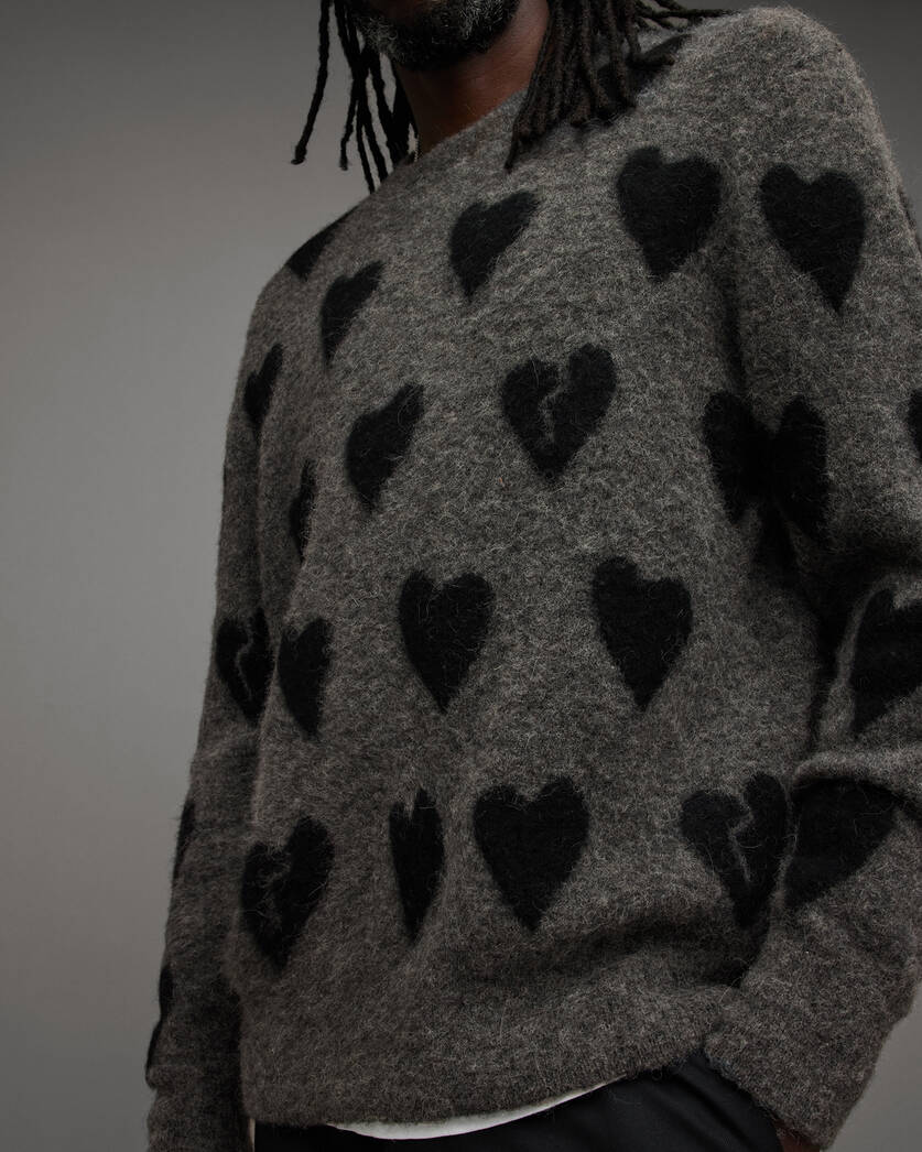 Amore Heart Motif Relaxed Fit Sweater  large image number 2