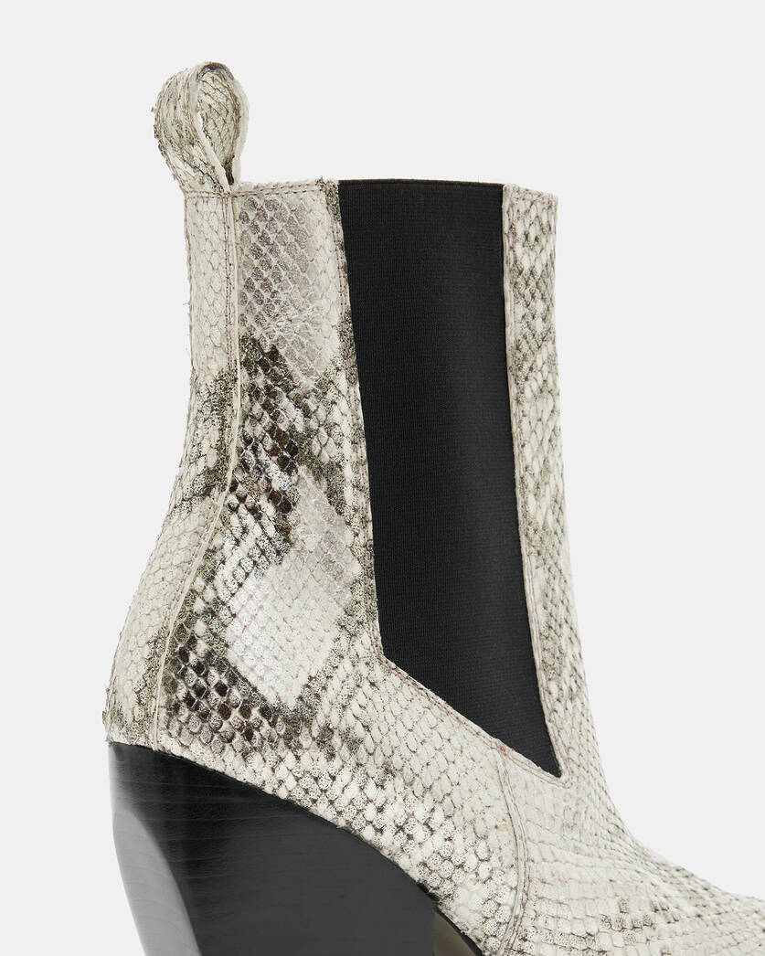 Ria Pointed Snake Leather Boots  large image number 6