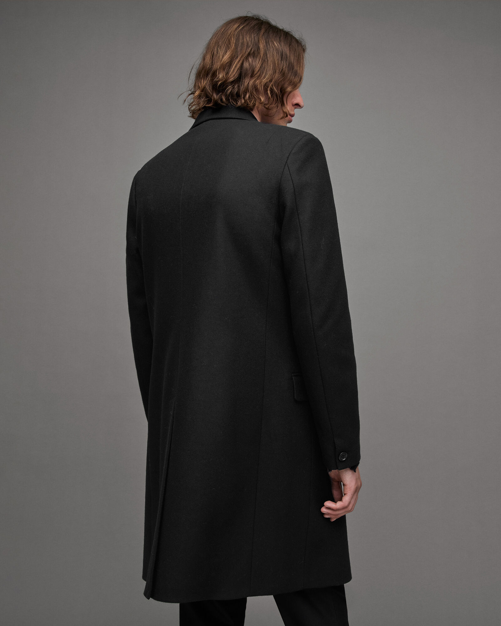 Jemison Wool Cashmere Blend Coat Black | ALLSAINTS US