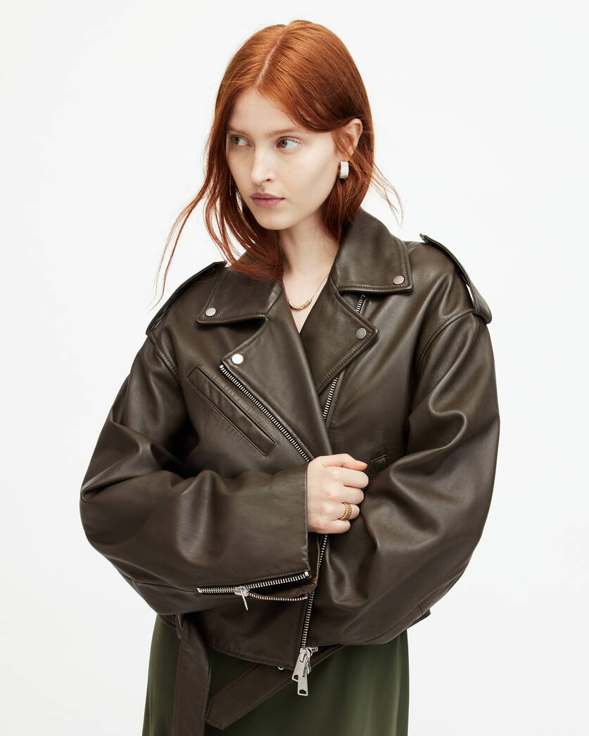 Bronze LeatherLook Jacket Plus Size Ladies Clothing from Tempted
