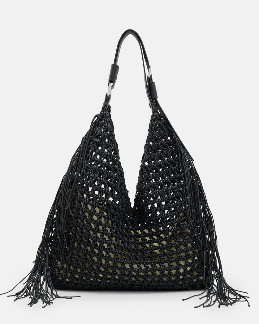 Sabine Crochet Bag Black | ALLSAINTS US