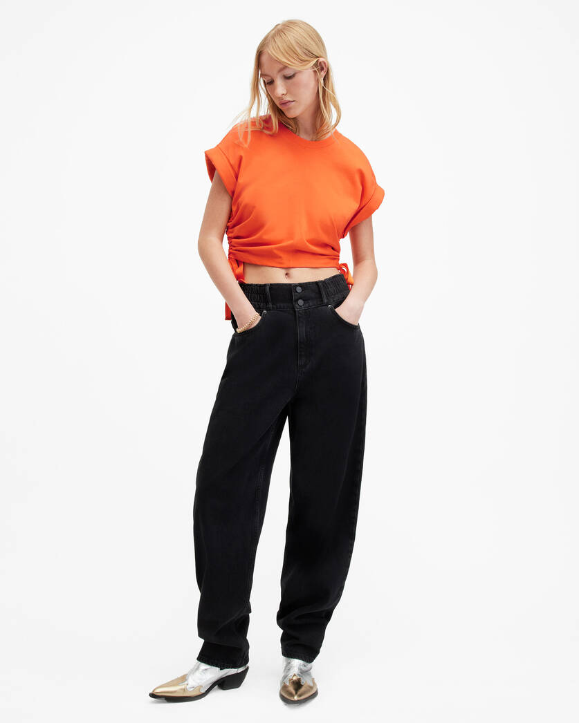 Mira Cropped Side Drawcord T-Shirt  large image number 3