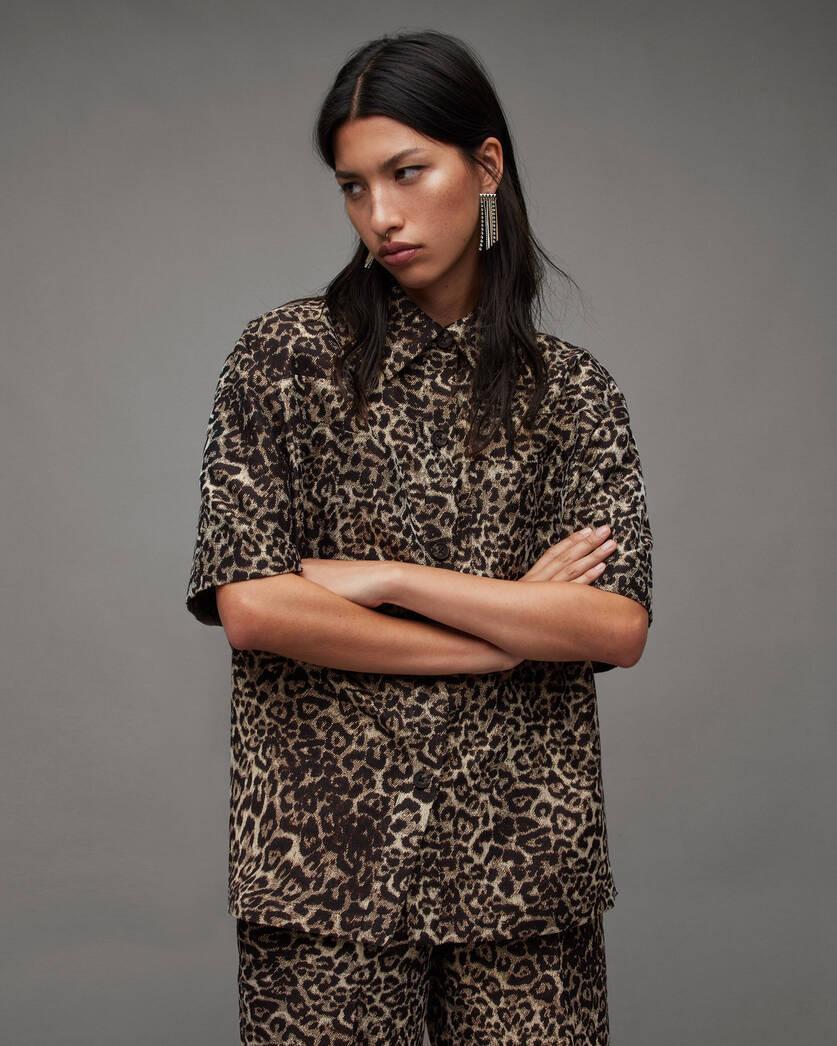 Jemi Leopard Print Relaxed Fit Shirt  large image number 4