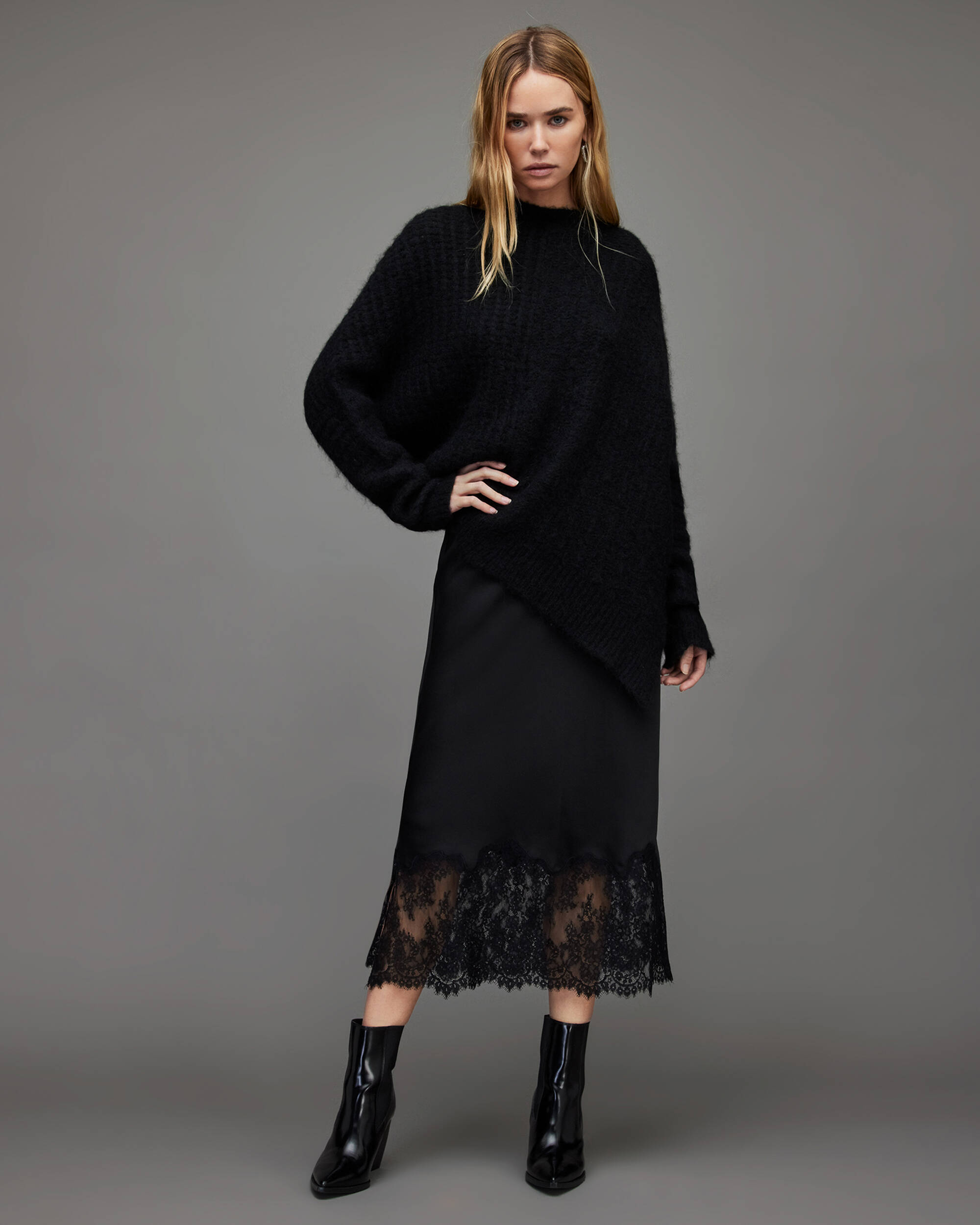 Bridgette Midi Skirt Black | ALLSAINTS US