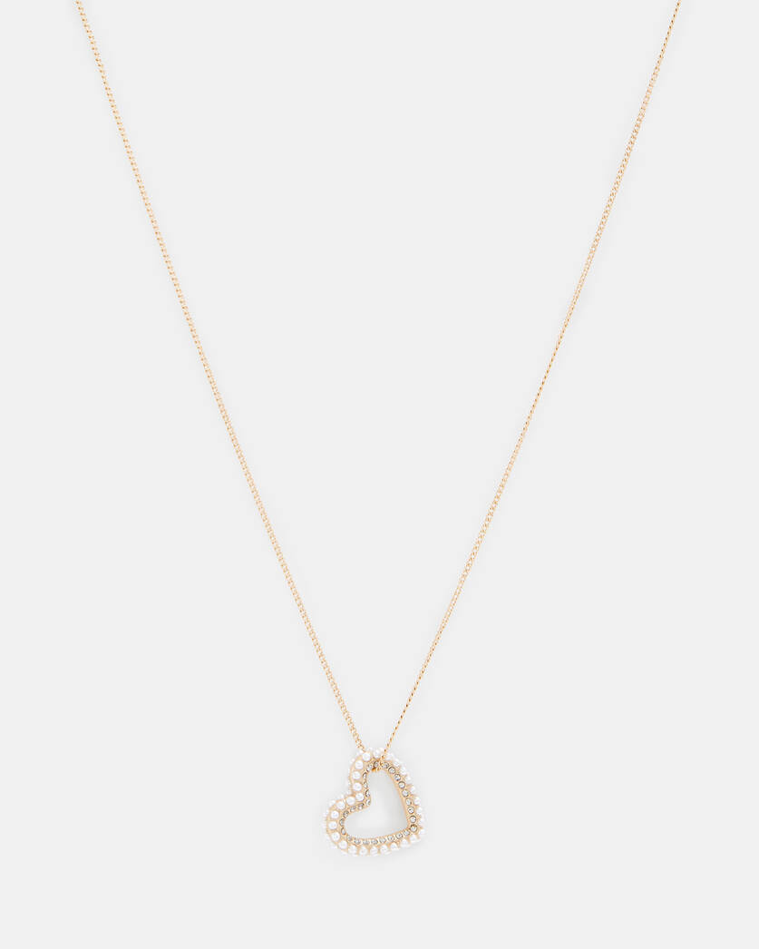 Vida Beaded Heart Pendant Necklace