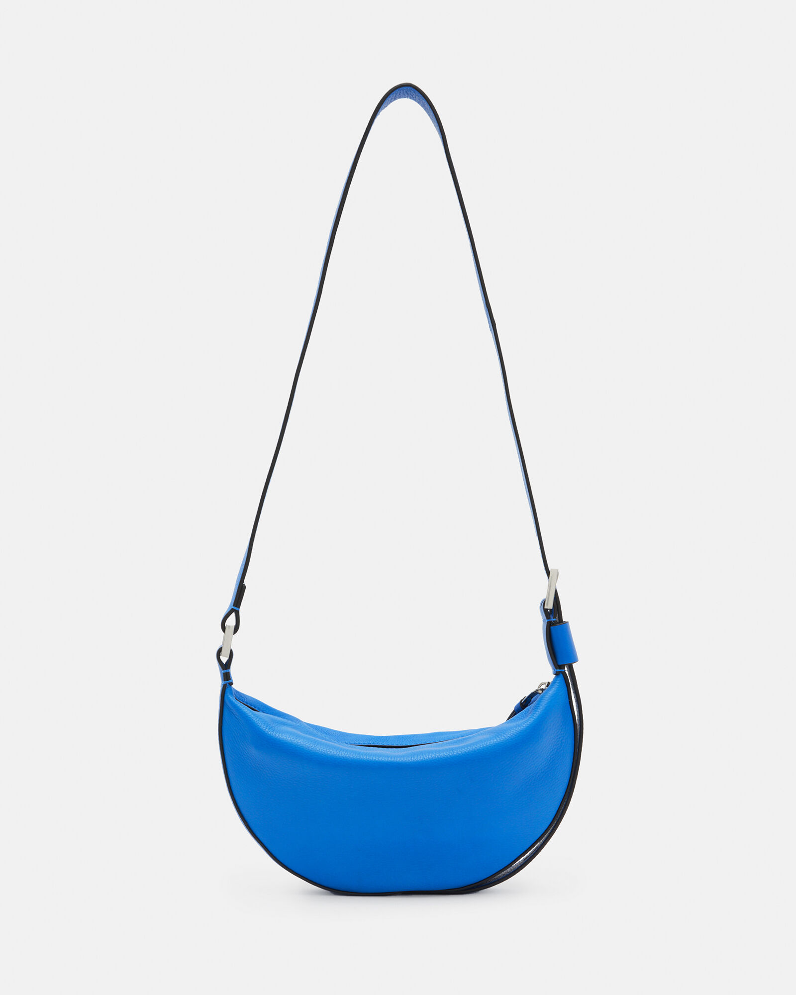 Half Moon Leather Crossbody Bag CALA BLUE | ALLSAINTS US