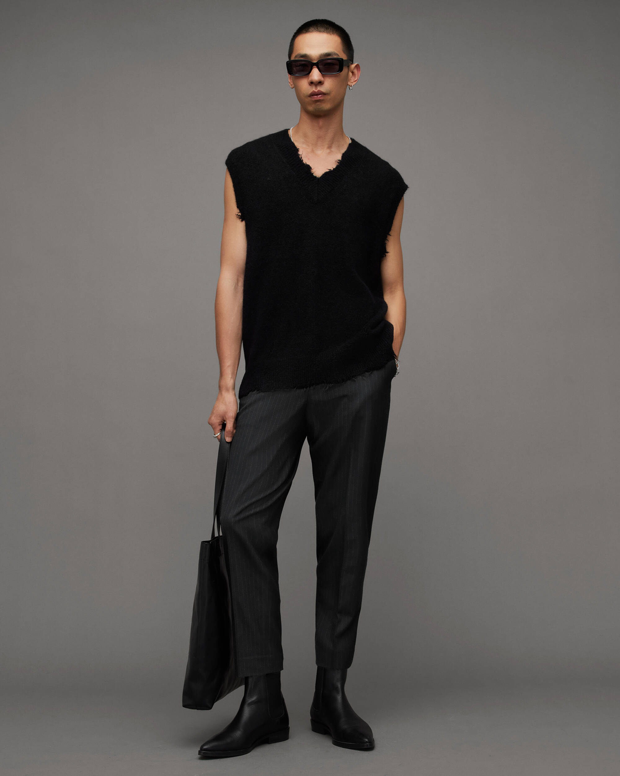 Loch Pinstripe Tapered Fit Pants  large image number 2