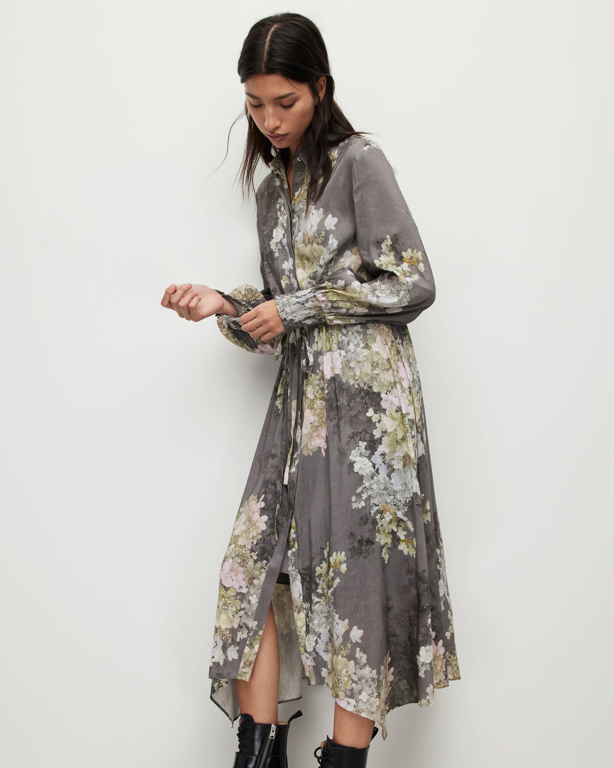 Skye Venetia Silk Linen Blend Midi Dress  large image number 2
