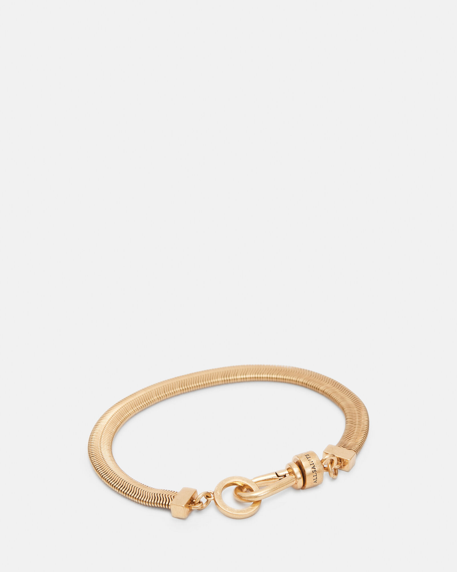 632212002 JOANNA recycled flat snake chain bracelet gold-plated – nelle-dk