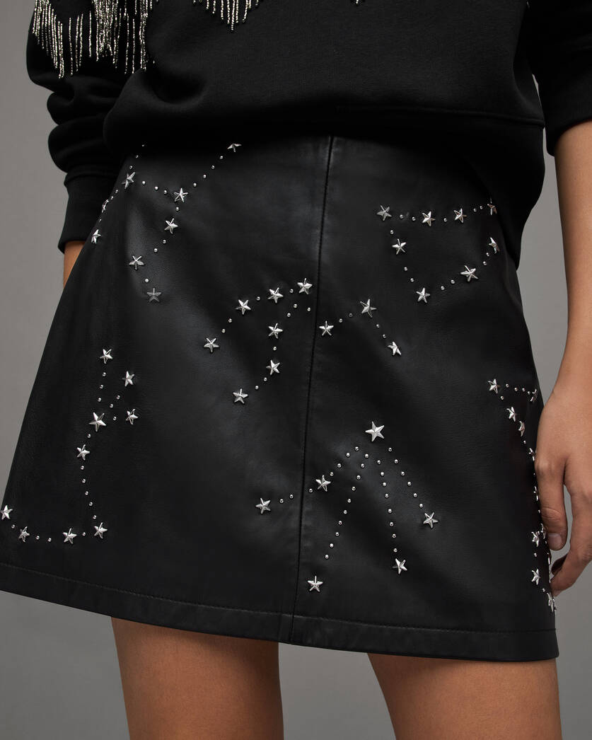 Orten Leather Studded Stela Mini Skirt  large image number 3