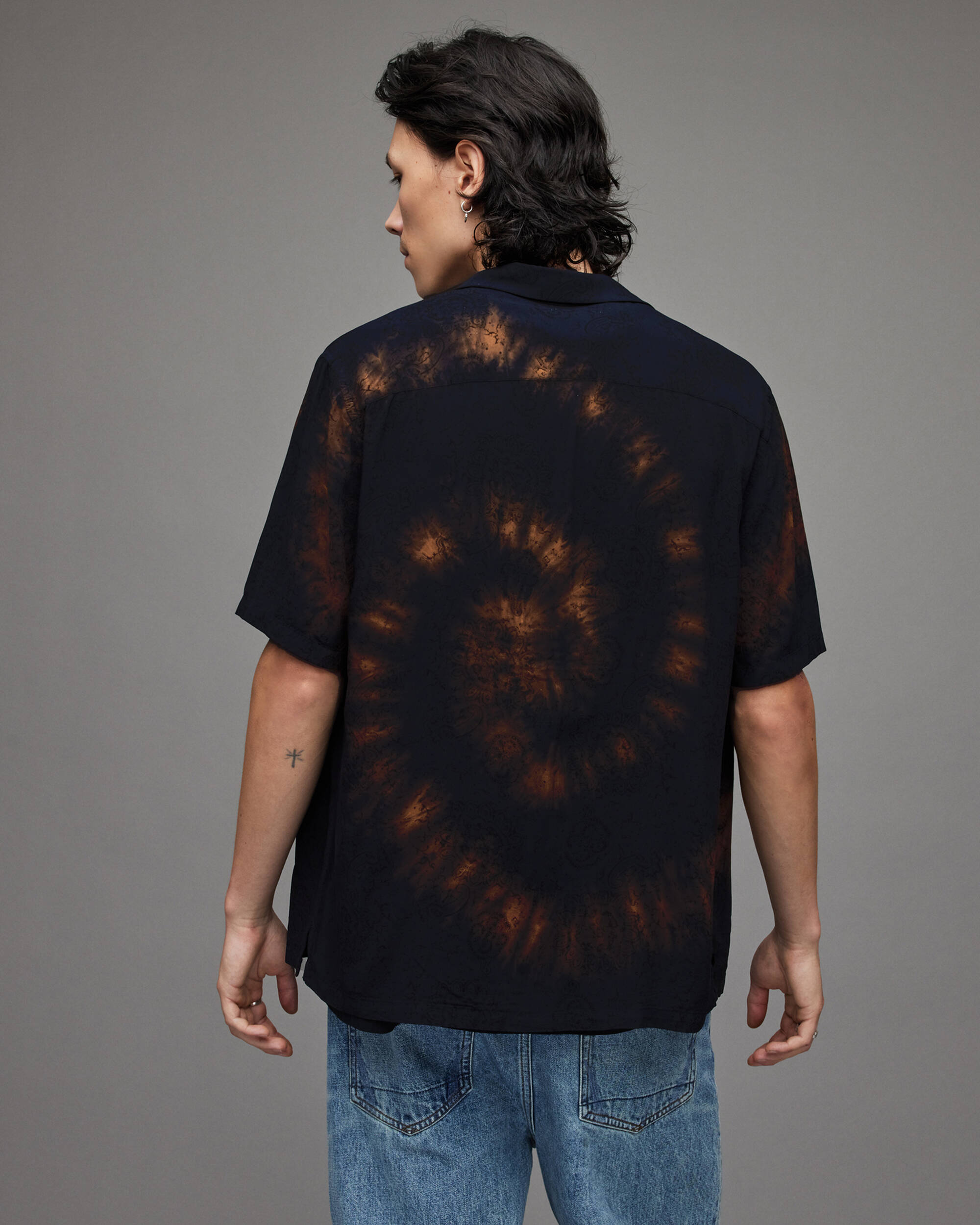 Fillmore Bandana Tie Dye Shirt CHESTNUT BROWN | ALLSAINTS US
