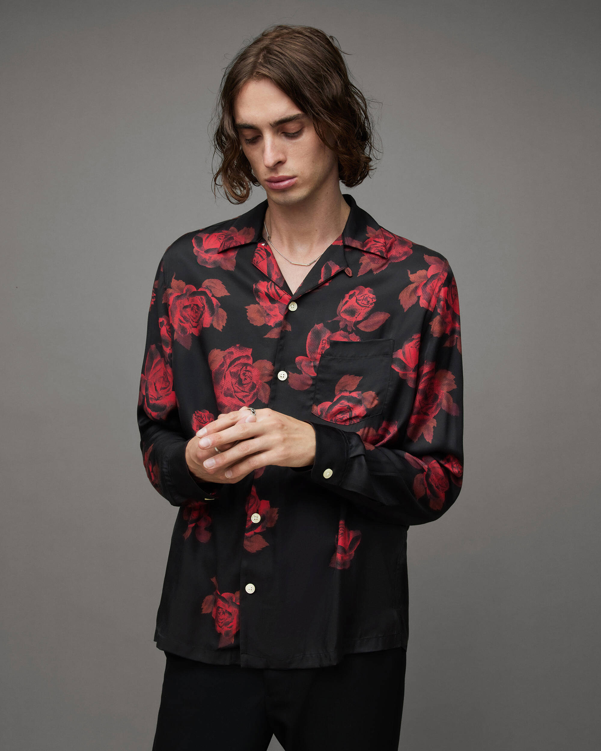 Thorn Floral Printed Long Sleeve Shirt  large image number 1