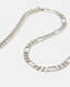 Curb Figaro Sterling Silver Mix Necklace  large image number 2
