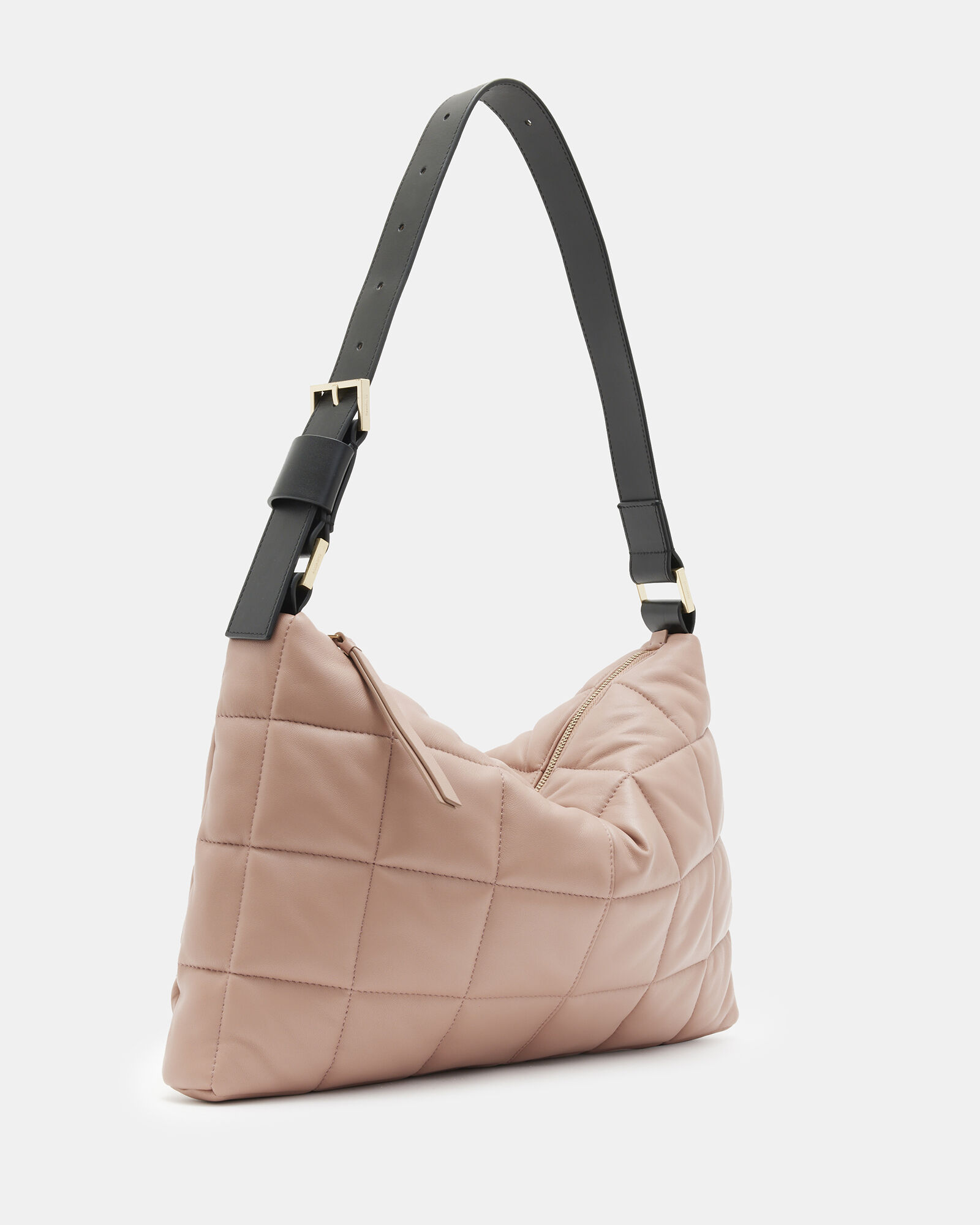 Edbury Quilted Leather Shoulder Bag TERRACOTTA PINK ALLSAINTS US