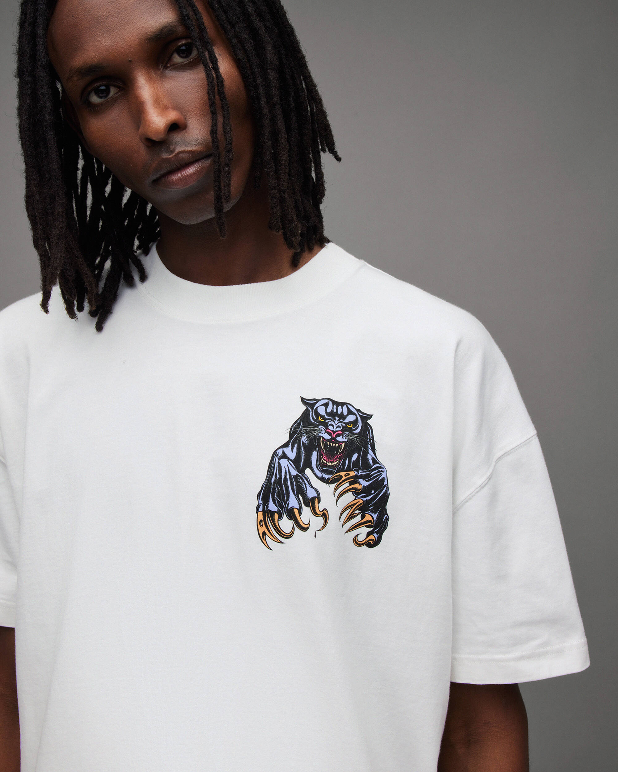 Beast Oversized Panther Crew T-Shirt  large image number 4