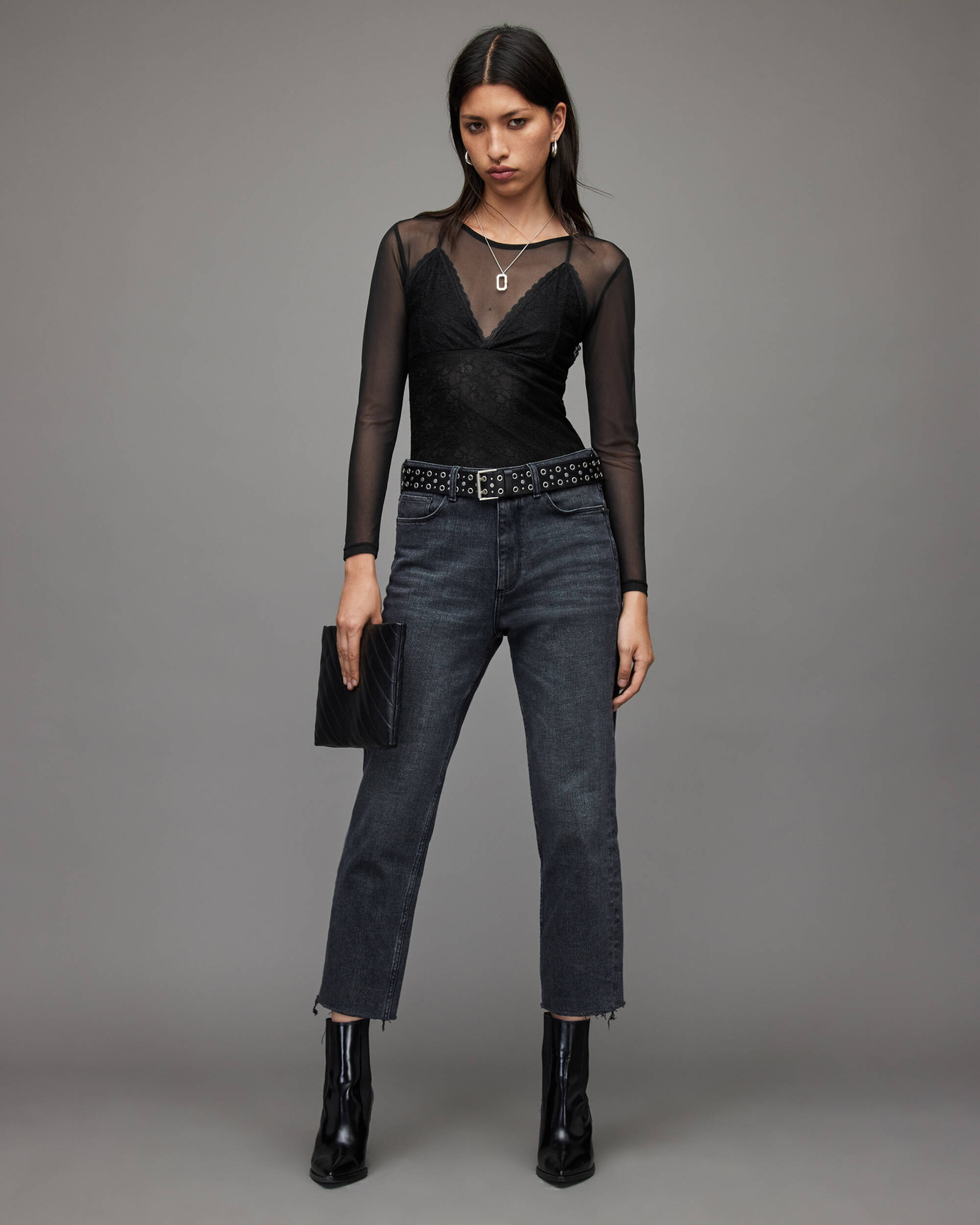 Nyla Lace Bodysuit Black | ALLSAINTS US