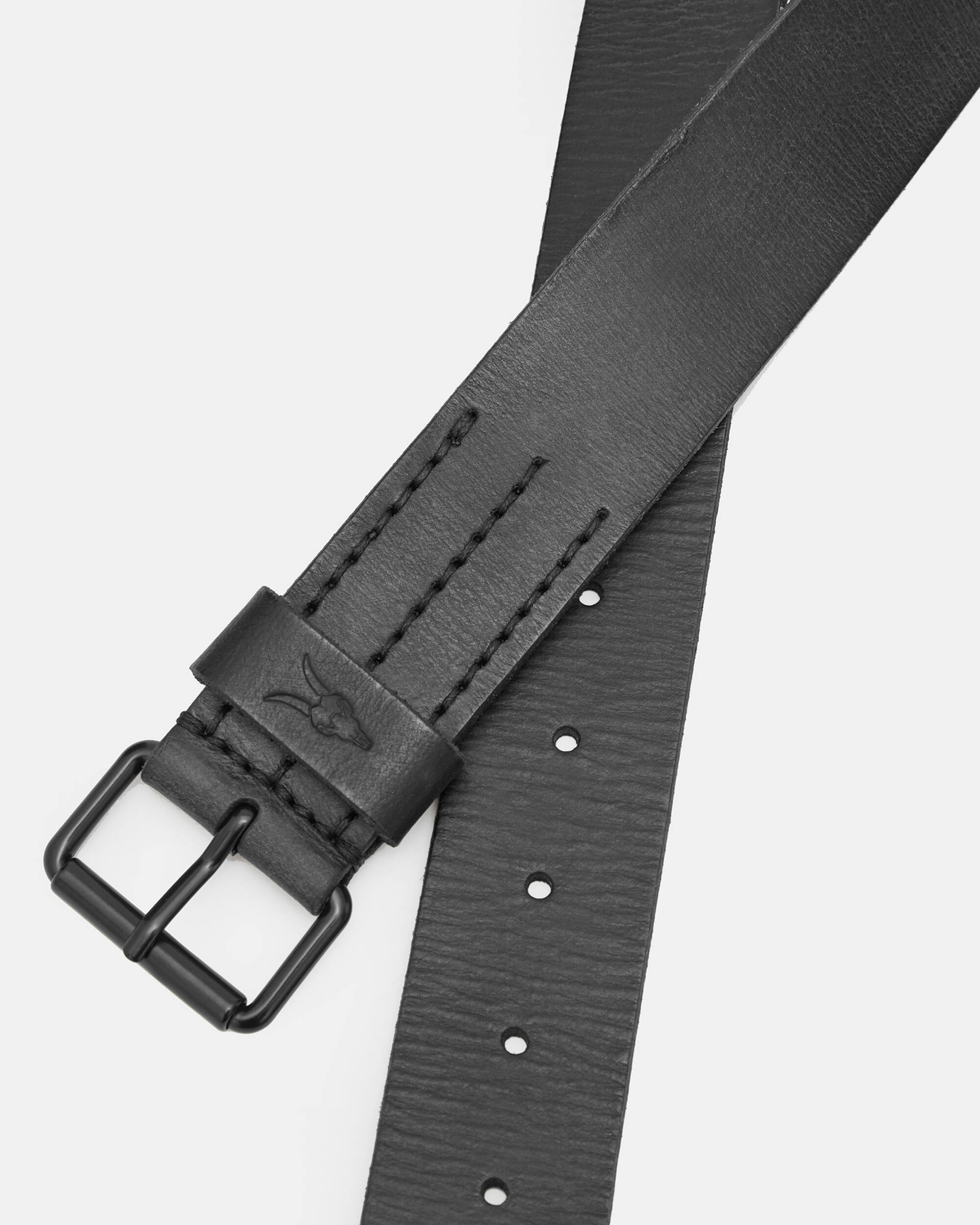 Dunston Leather Belt Black | ALLSAINTS US