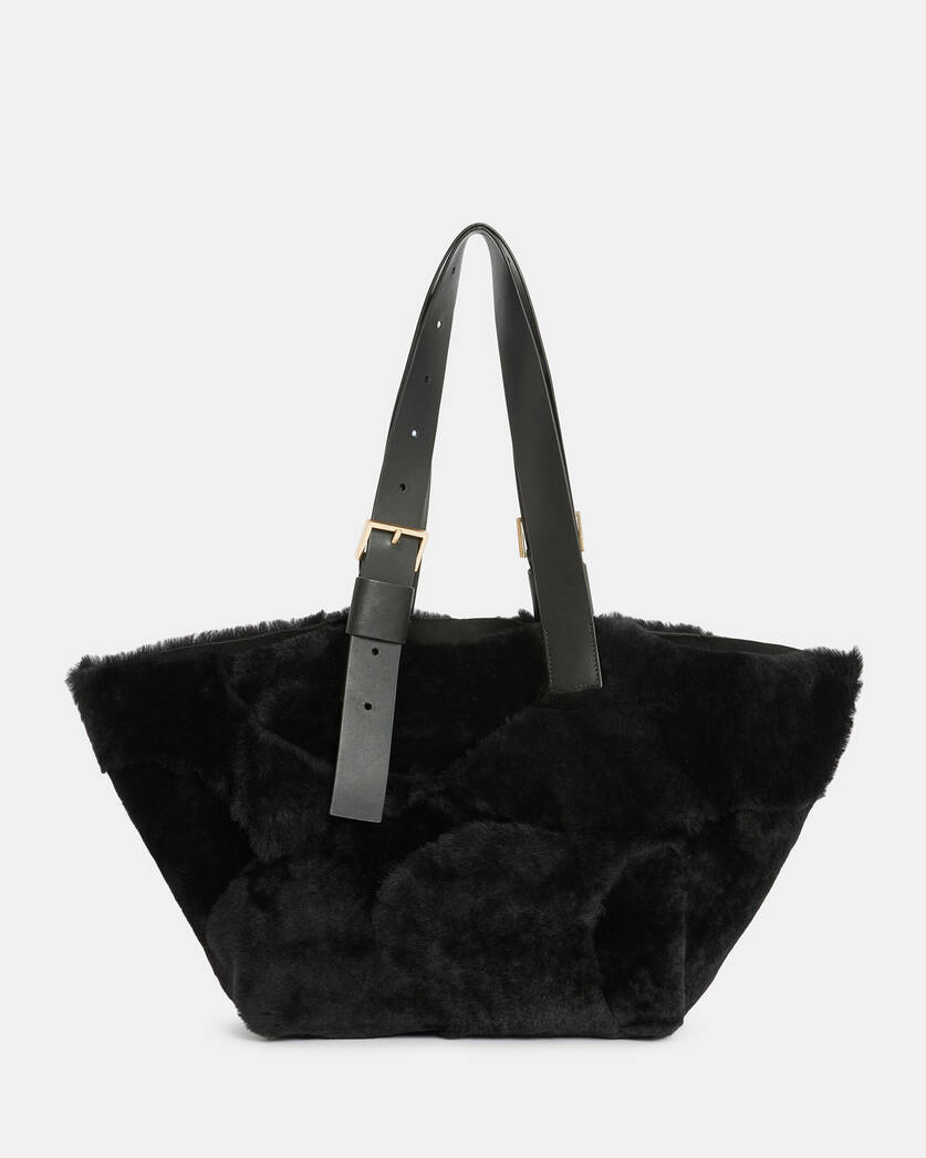 Shoulder Bag Black Structured Dual Color Satchel Handbag For Women