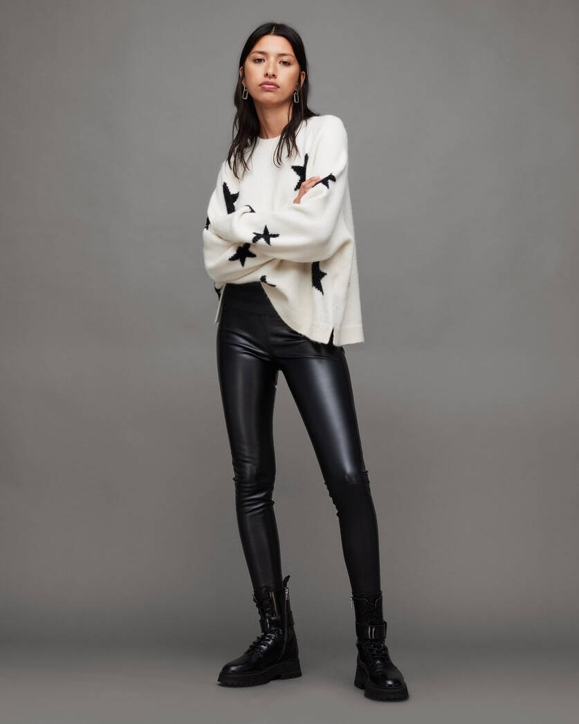 Cora High-Rise Leather Leggings  large image number 4