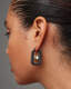 Estela Silver Tone Hexagon Hoop Earrings  large image number 2