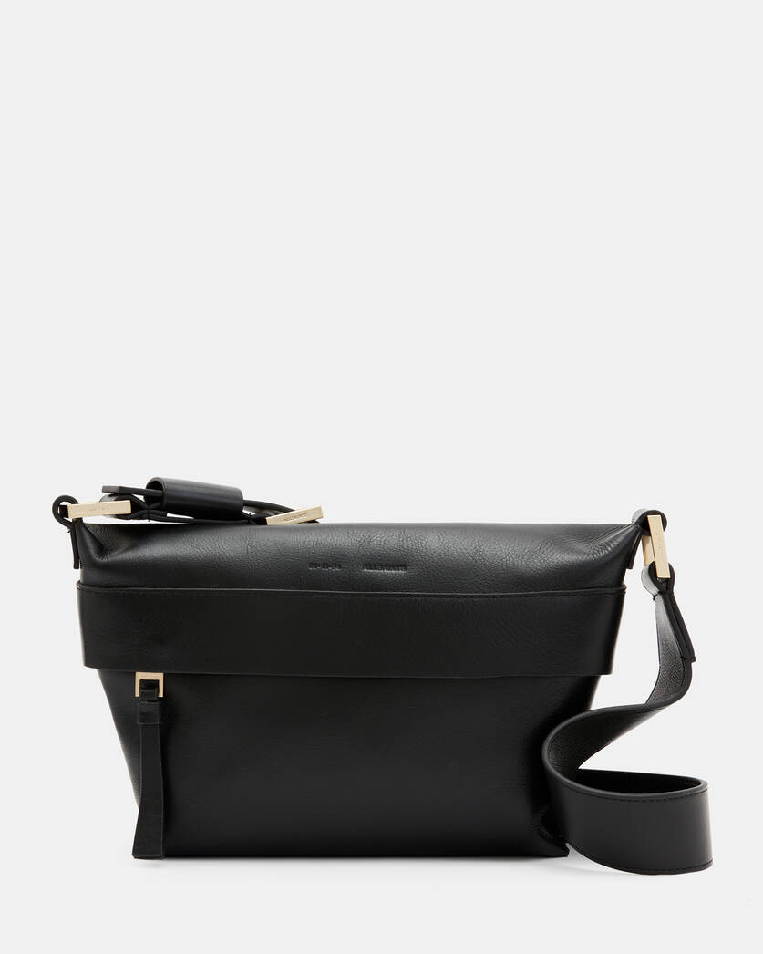 AllSaints Colette Leather Crossbody Bag Black