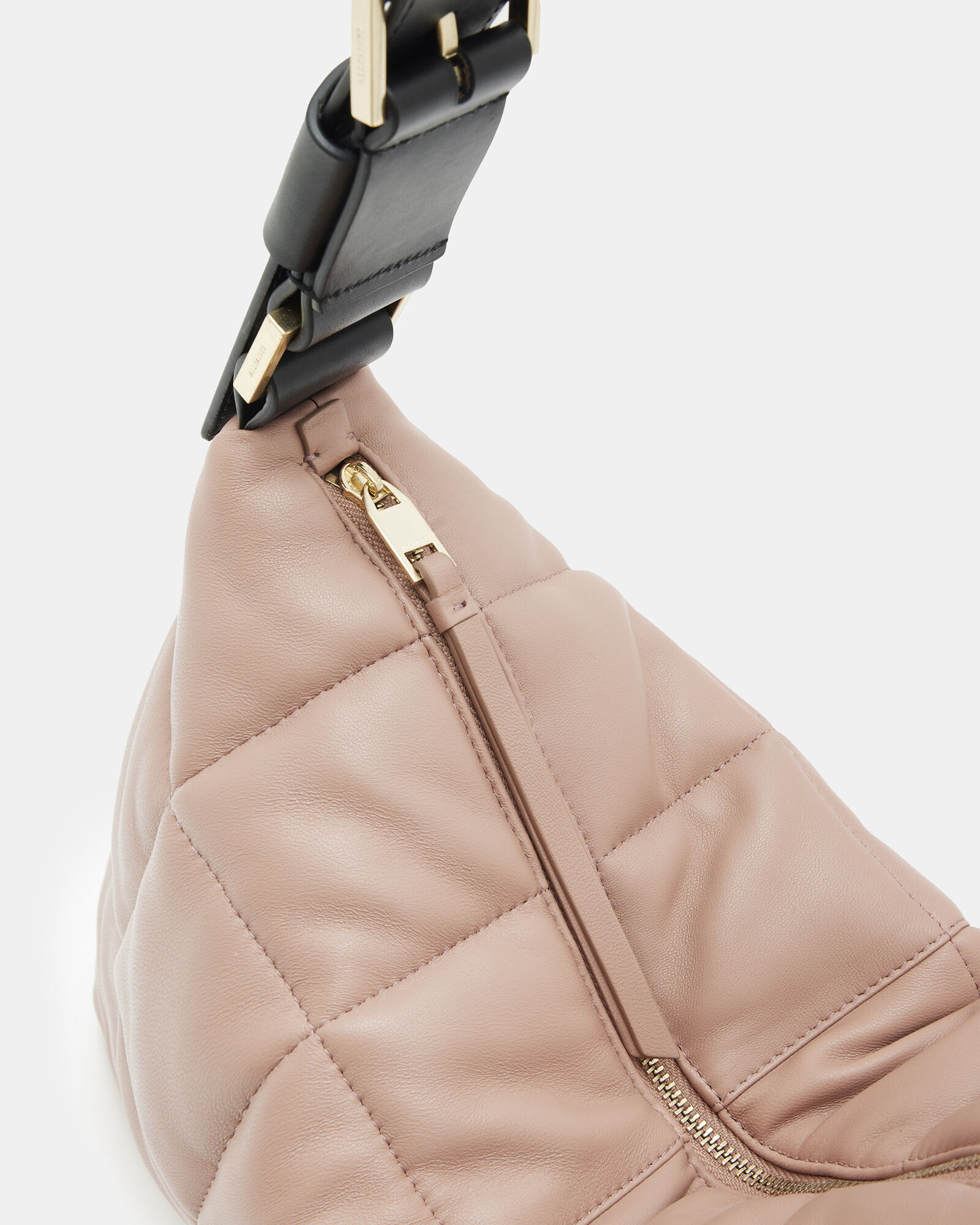 Edbury Quilted Leather Shoulder Bag TERRACOTTA PINK ALLSAINTS US