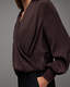 Abi Long Sleeve Draped Wrap Over Top  large image number 2