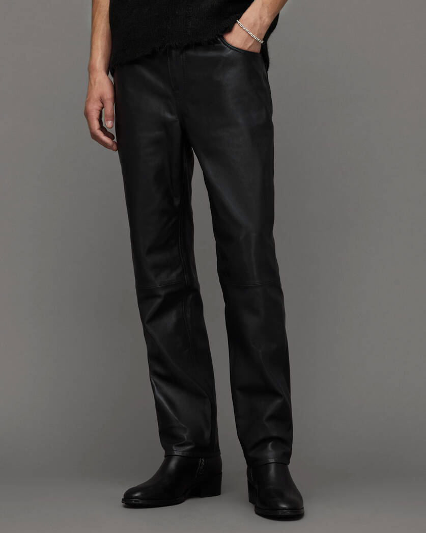 Lynch Straight Fit Leather Pants