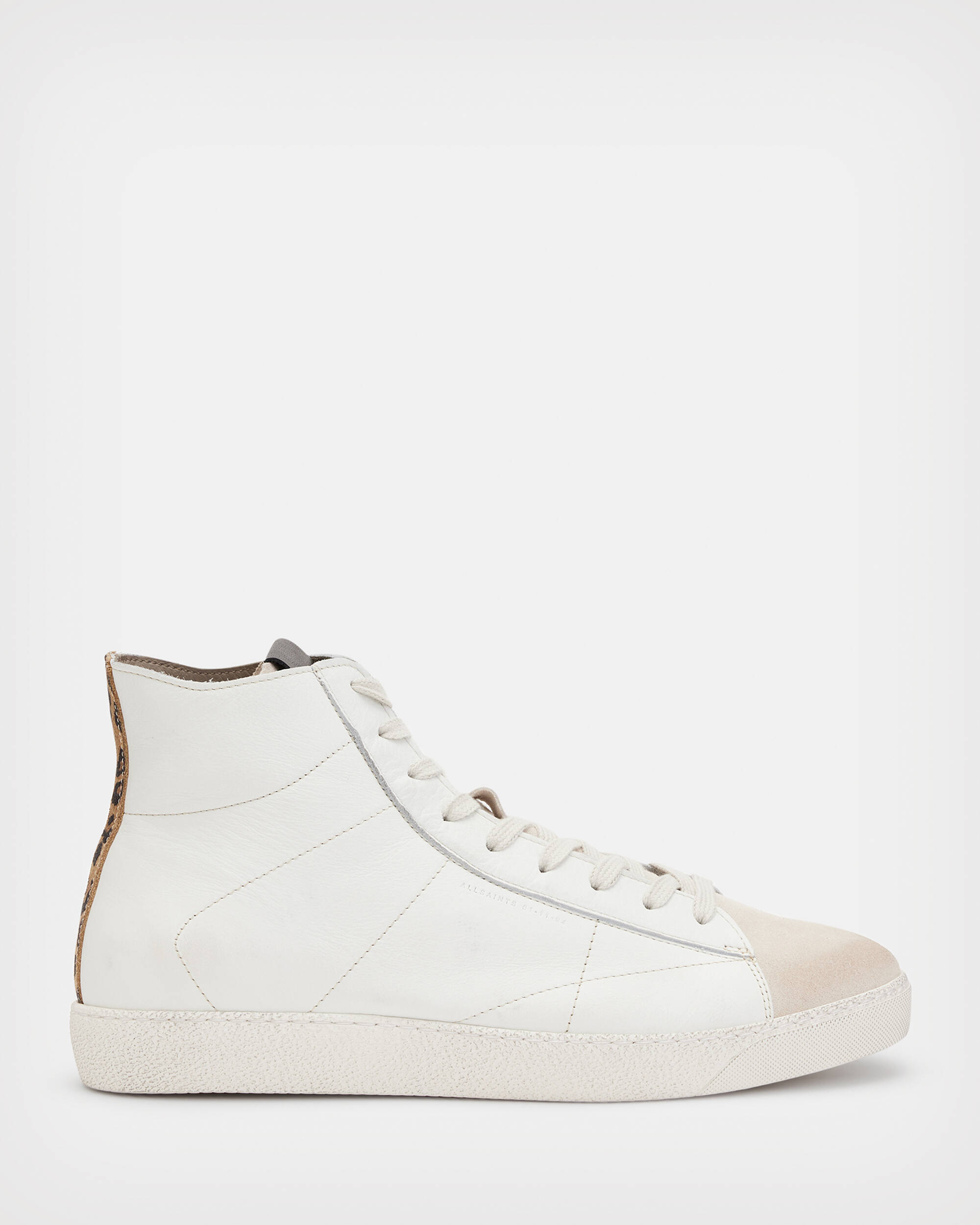 Tundy High Top Sneakers WHITE LEOPARD | ALLSAINTS US