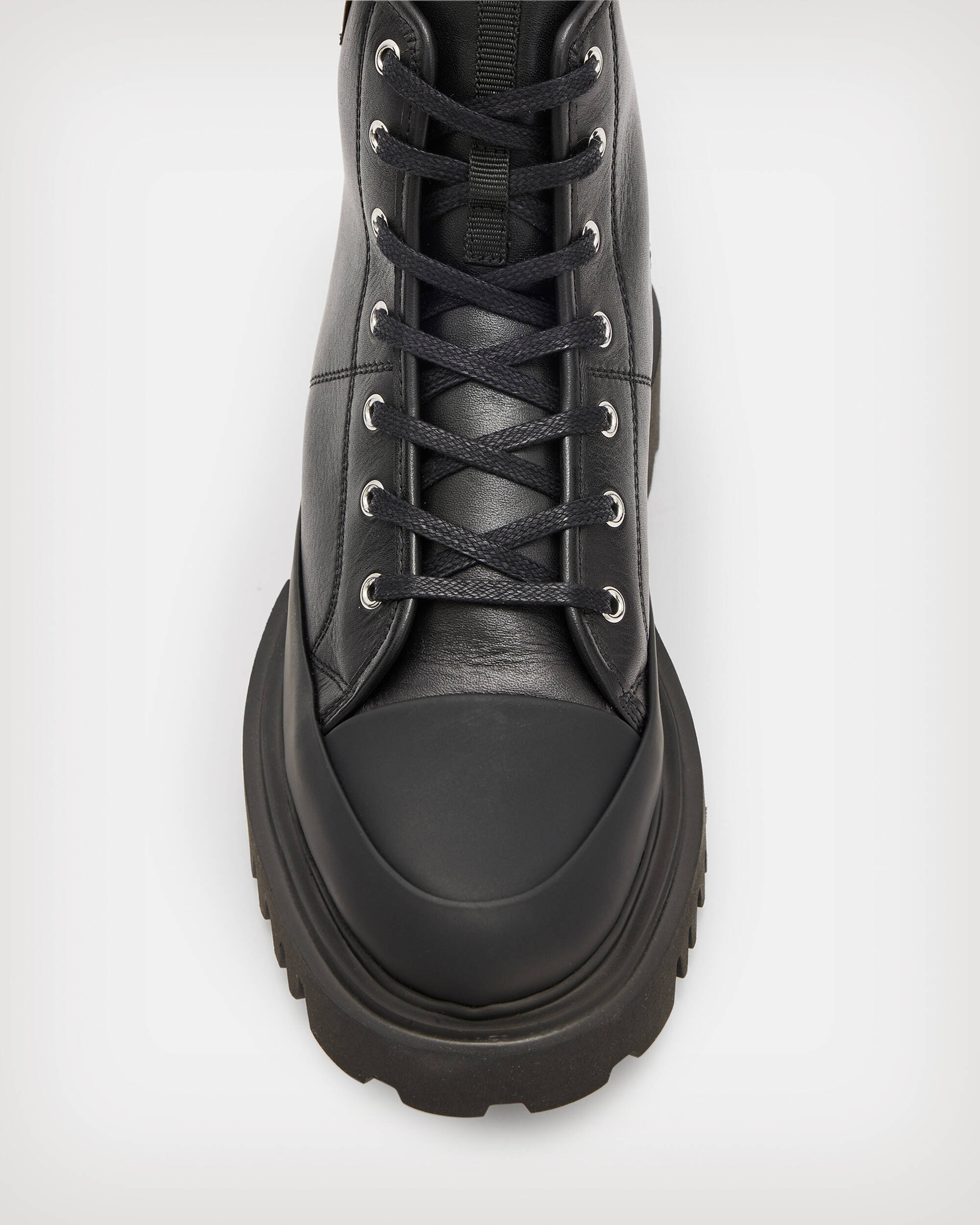 Myla Leather Combat Boots Black | ALLSAINTS US