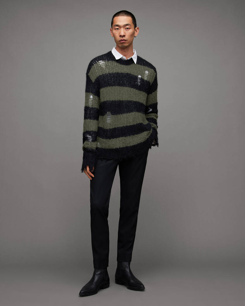 Sid Oversized Striped Crew Neck Sweater  large image number 4