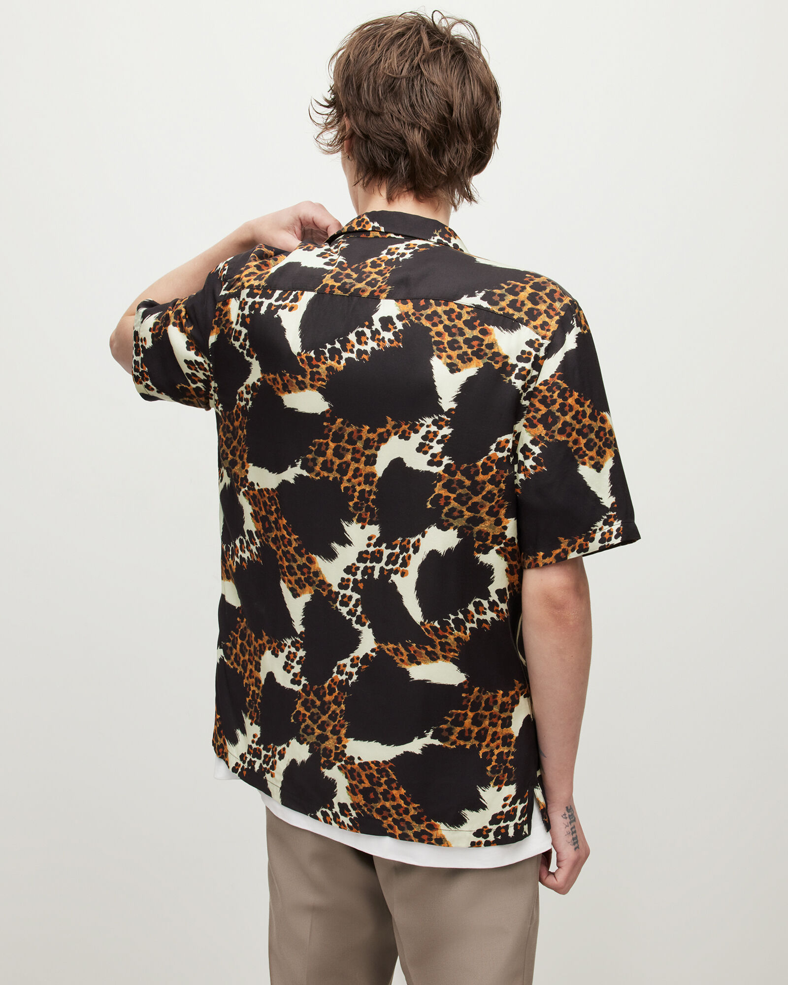 Concorde Abstract Print Shirt Off White | ALLSAINTS US