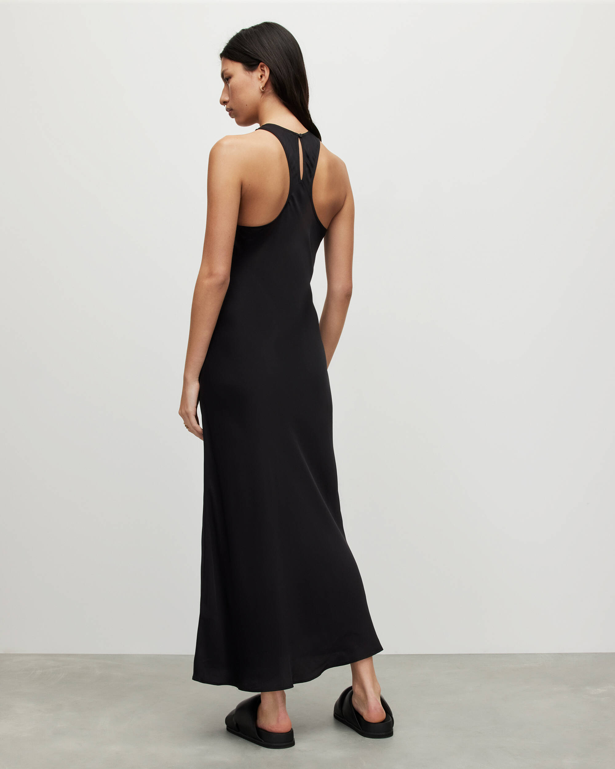 Betina Slip Maxi Dress Black | ALLSAINTS US