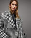 Alexis Star Checked Jacquard Wool Coat  large image number 2